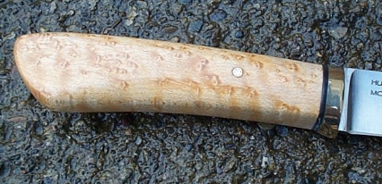 Birds Eye Maple knife handle detail